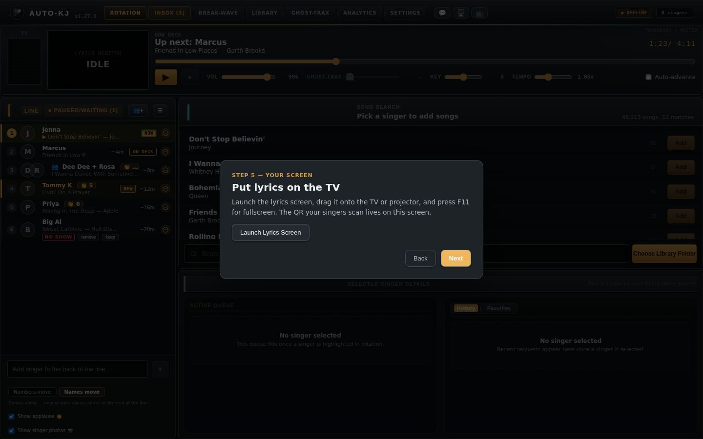 Step 5 Β· lyrics screen