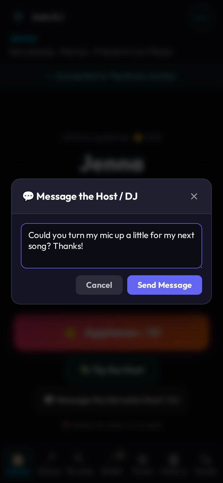 Message the host