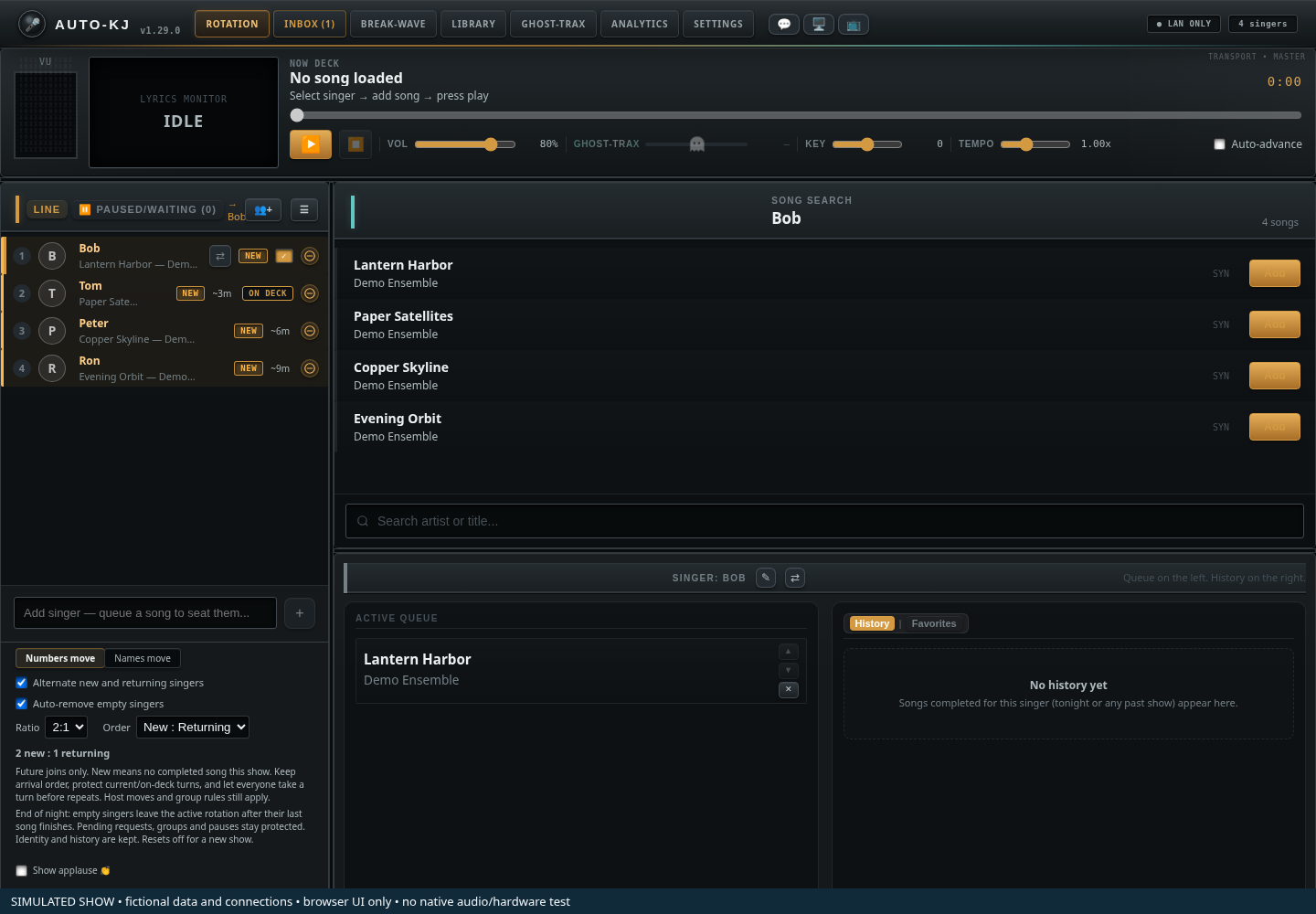 Rotation with ratio and end-of-night controls